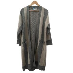 THE GREAT. Cozy Gray Knit Duster Cardigan Size S (1)